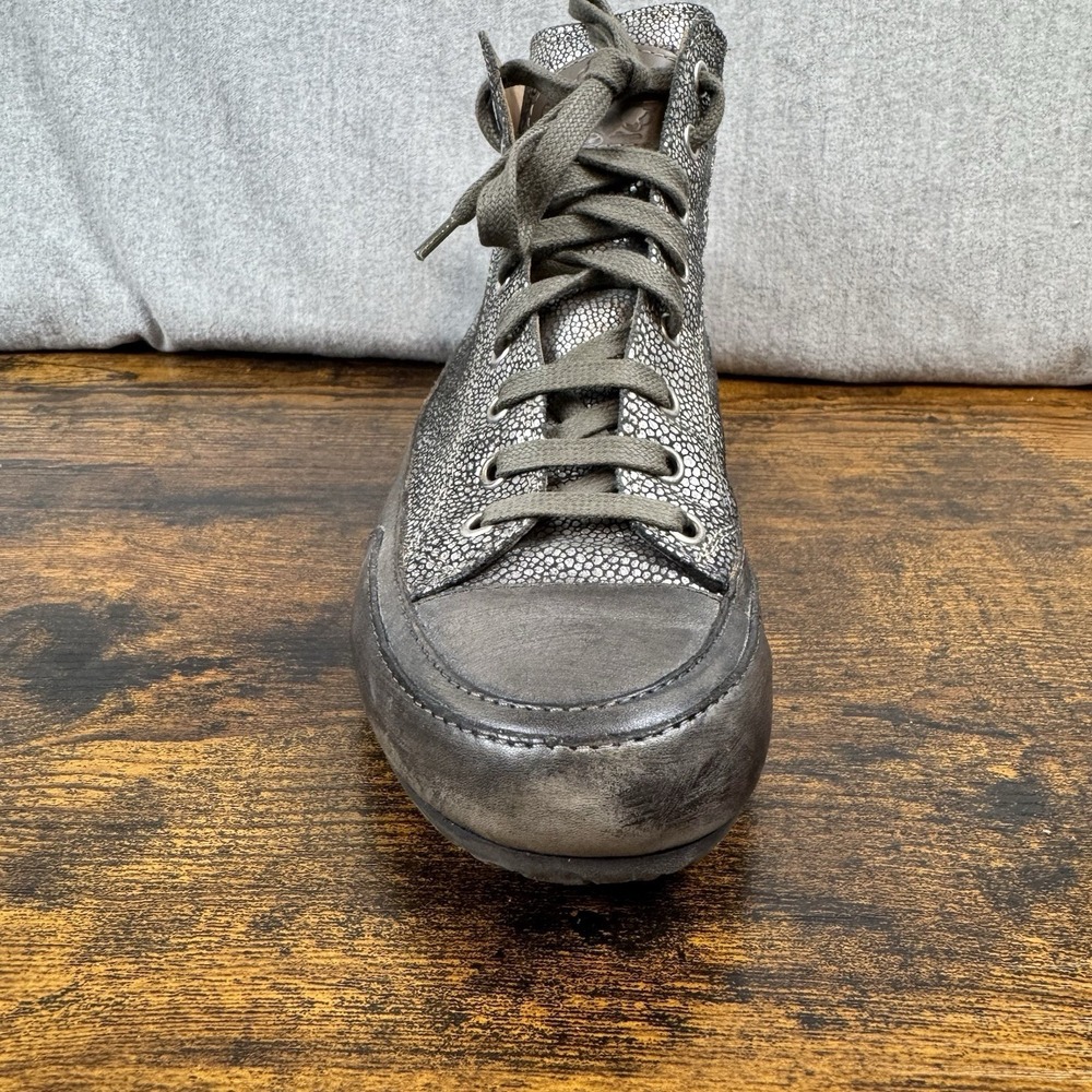 Candice‎ Cooper Dark-Gray Leather HighTop Sneakers Shoes Womens EUR 39/ US 7 - Picture 8 of 16